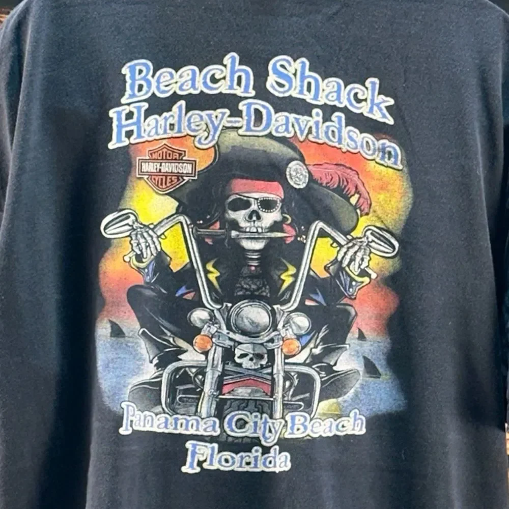 Harley-Davidson Black Short Sleeve T-Shirt with Orange Logo